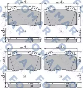 FOMAR FRICTION fo694181 -  Комплект тормозных колодок, дисковый тормоз